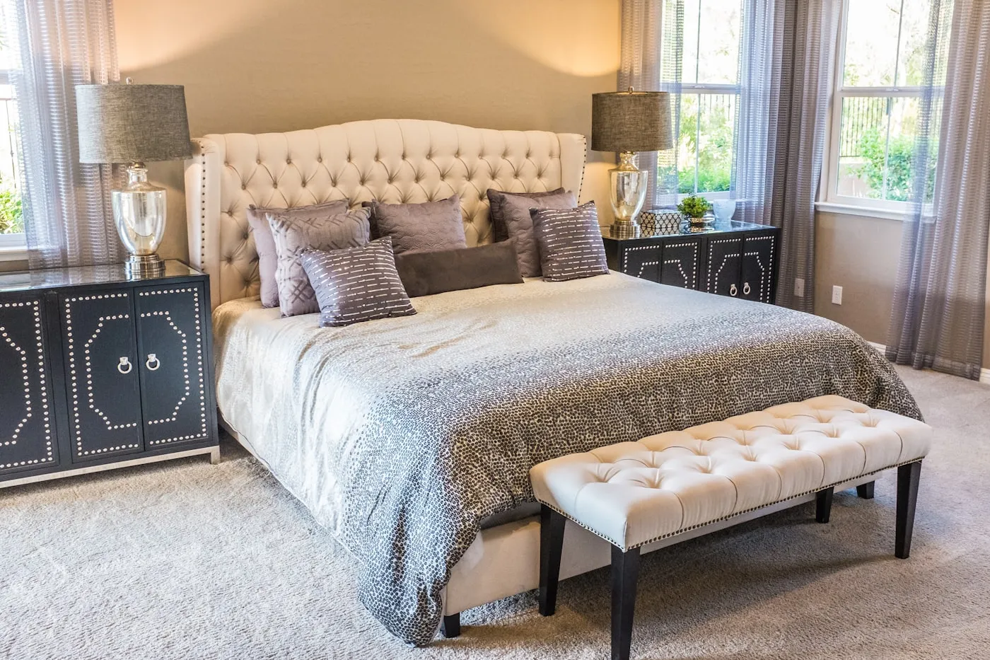 A cosy, well-styled homestay guest room